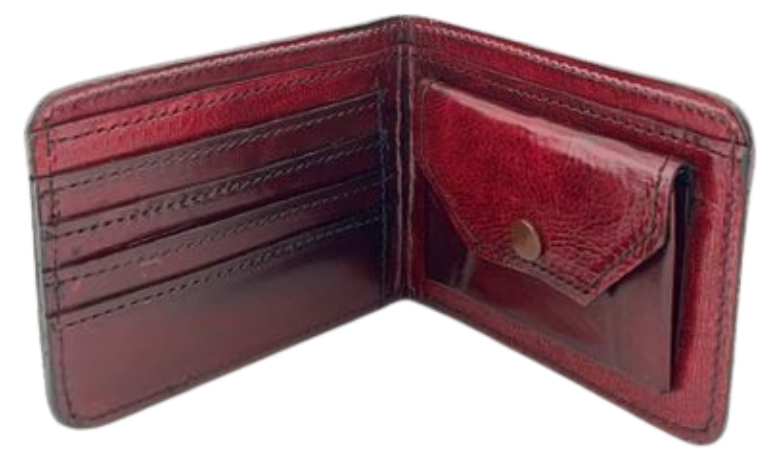 Zygma Handmade Genuine Leather Men’s Wallet – Brown | Slim Bi-Fold Wallet with 4 Card Slots, 1Coin Pocket &1 Cash Compartment | Durable Handcrafted Leather Wallet for Men