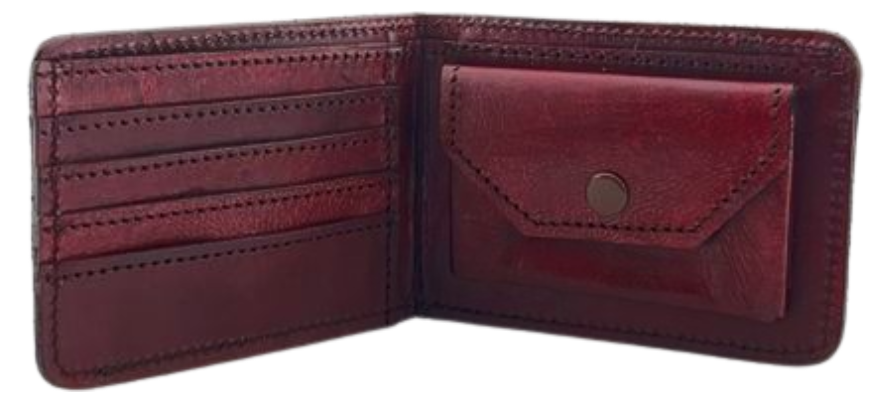 Zygma Handmade Genuine Leather Men’s Wallet – Brown | Slim Bi-Fold Wallet with 4 Card Slots, 1Coin Pocket &1 Cash Compartment | Durable Handcrafted Leather Wallet for Men